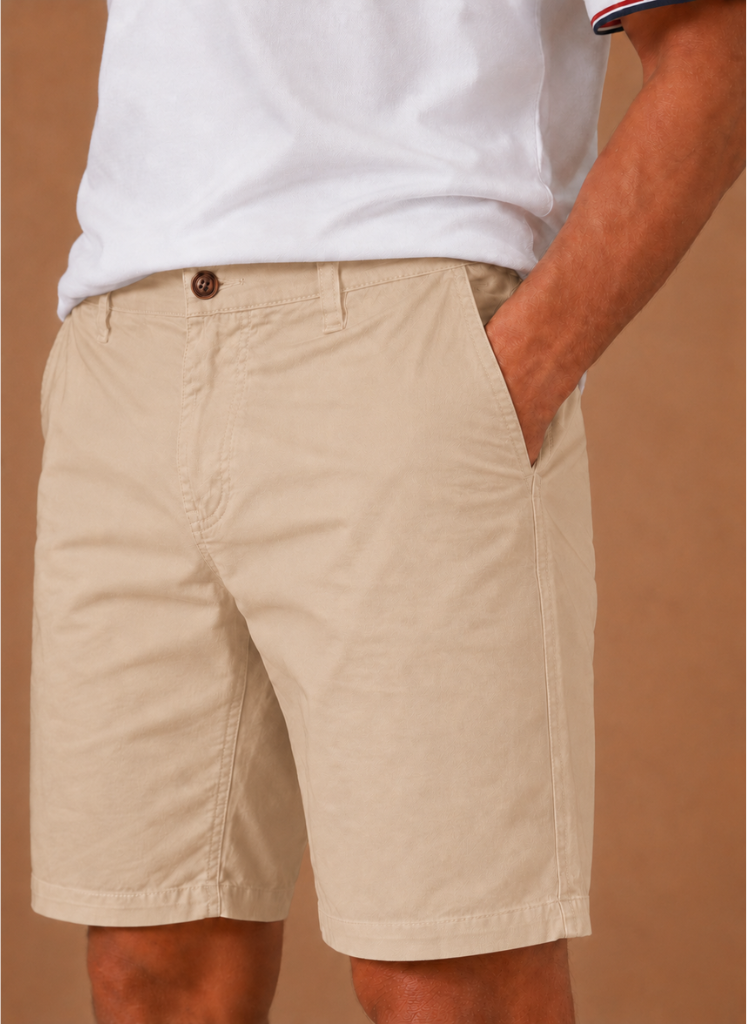 Herre Chino Shorts – Smart Casual Bomulds Tilpasset Pasform | Areleon