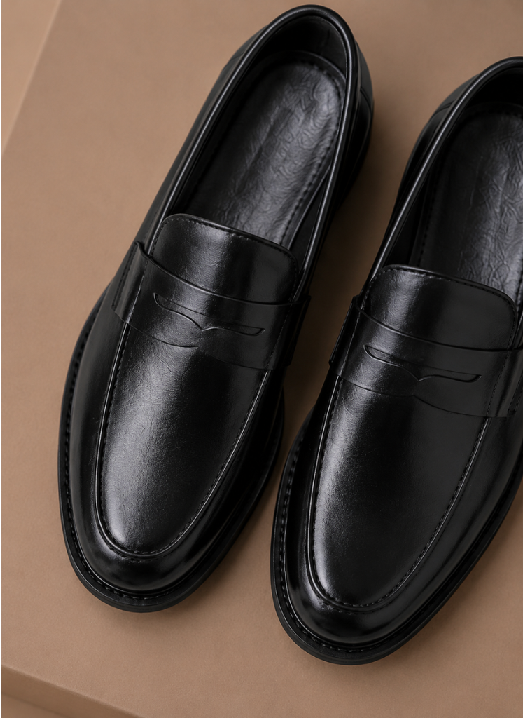 Herre Læder Penny Loafers – Smart Casual Klassisk | Areleon