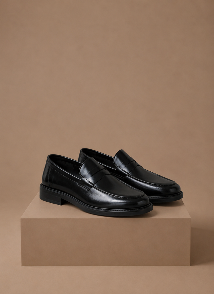 Herre Læder Penny Loafers – Smart Casual Klassisk | Areleon