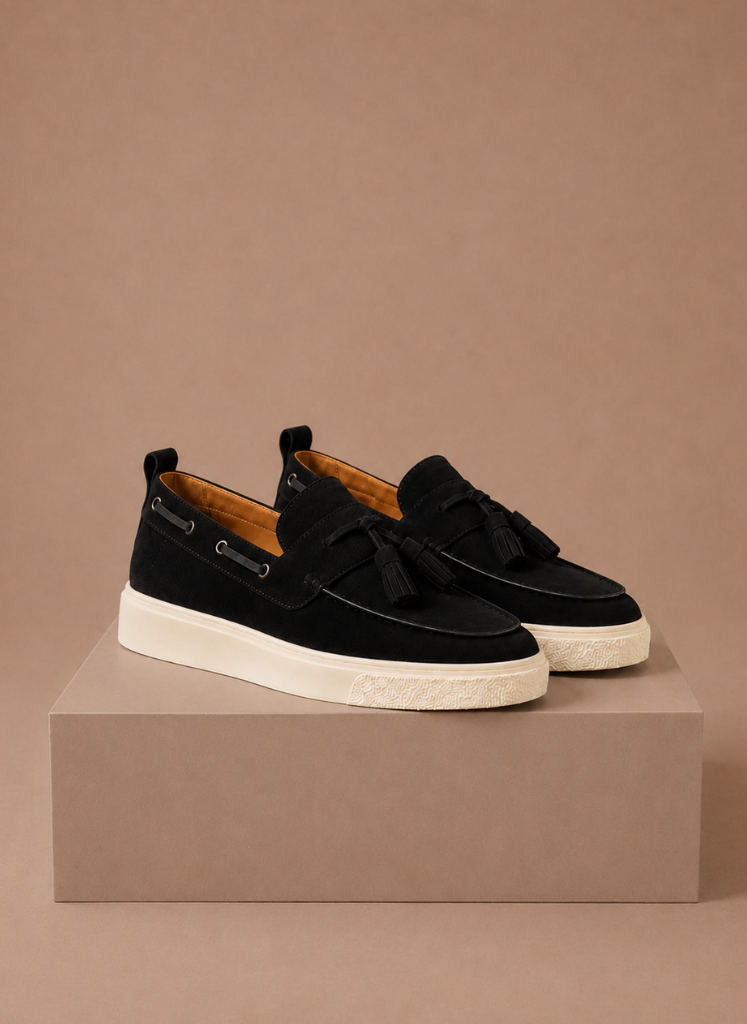 Herre Tassel Loafer Sneakers – Suede Casual Slip-On | Areleon