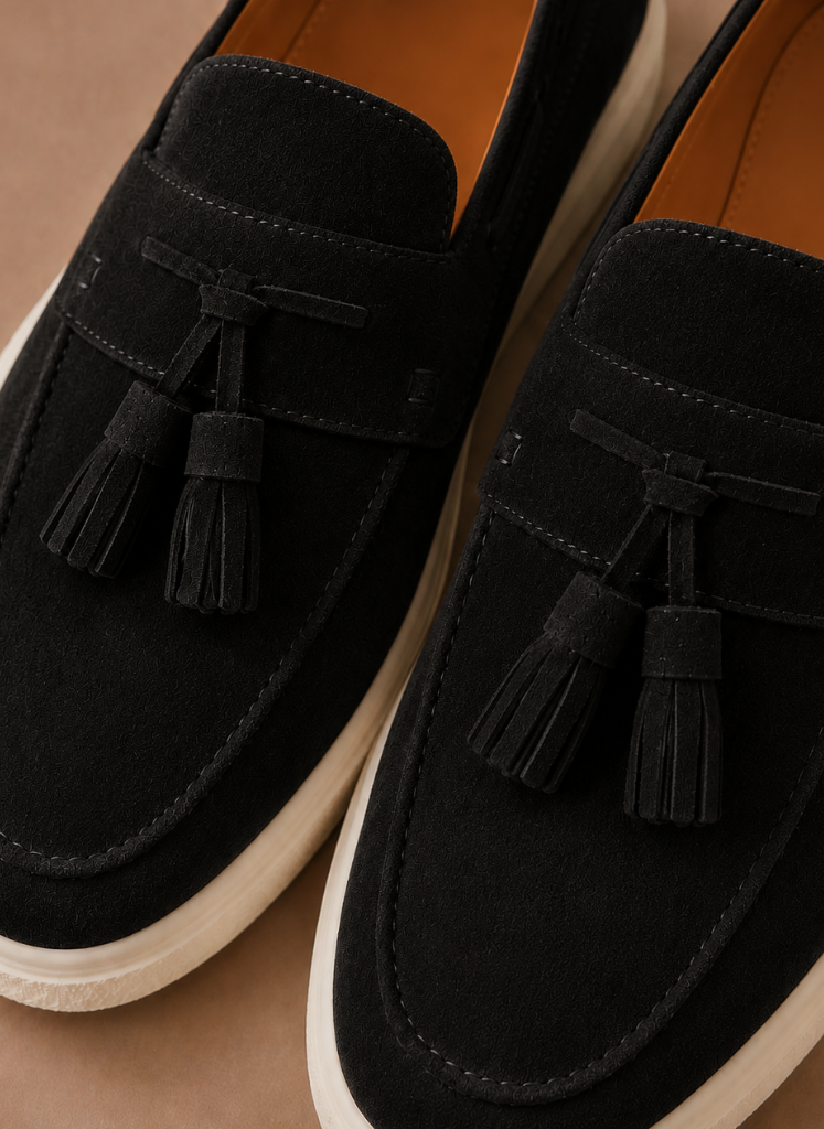 Herre Tassel Loafer Sneakers – Suede Casual Slip-On | Areleon