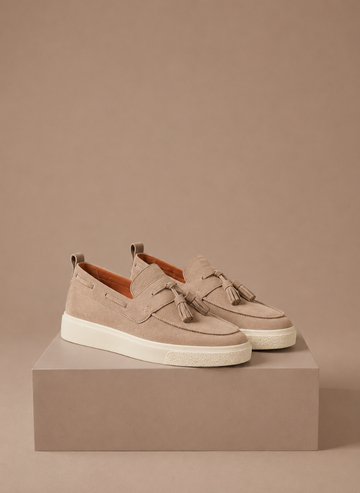 Herre Tassel Loafer Sneakers – Suede Casual Slip-On | Areleon