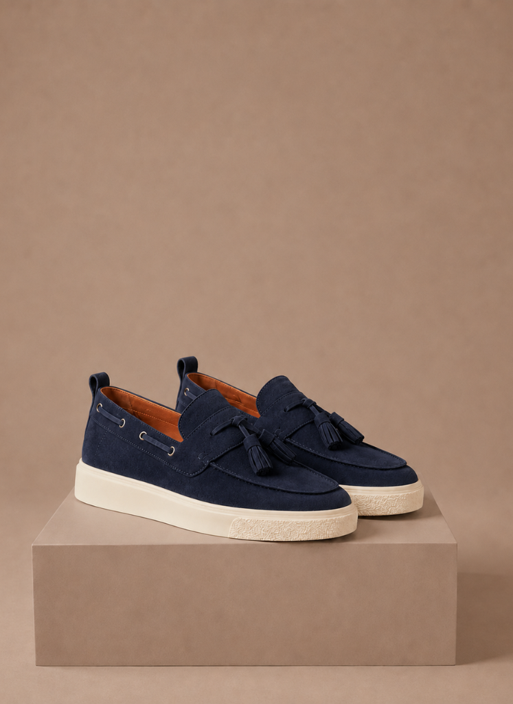 Herre Tassel Loafer Sneakers – Suede Casual Slip-On | Areleon