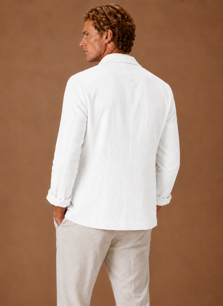 Herre Linned Blazer – Skræddersyet Smart Casual Letvægts | Areleon