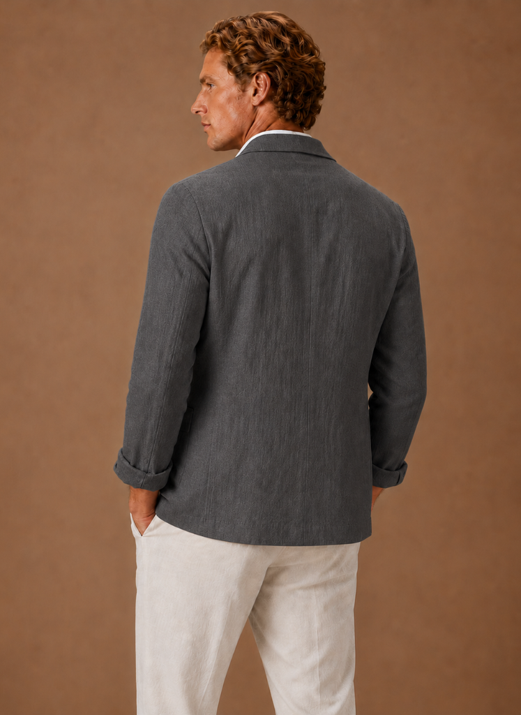 Herre Linned Blazer – Skræddersyet Smart Casual Letvægts | Areleon