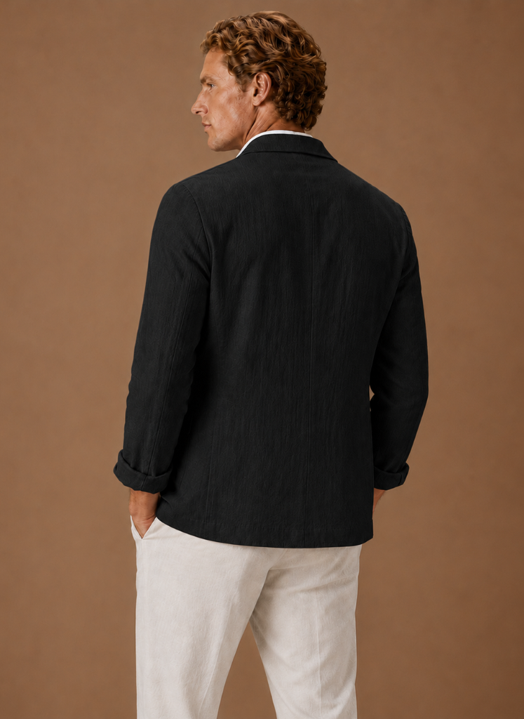 Herre Linned Blazer – Skræddersyet Smart Casual Letvægts | Areleon