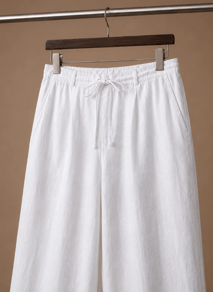 Herre Linned Blended Bukser – Letvægts Smart Casual | Areleon