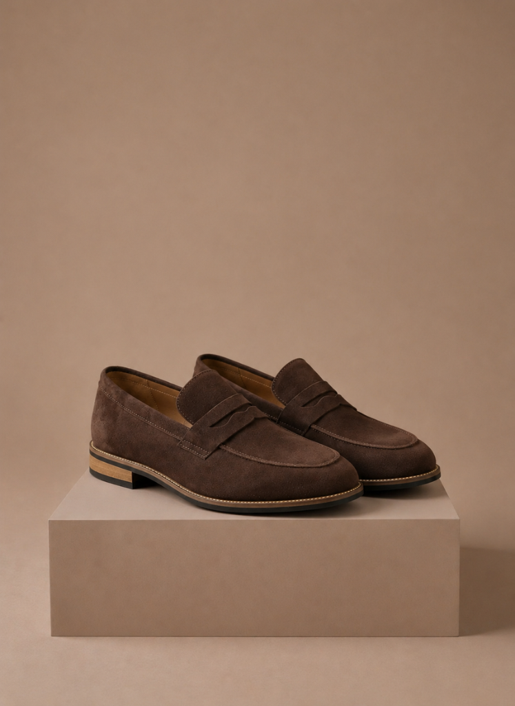 Herre Penny Loafers – Smart Casual & Formelle Suede Sko | Areleon