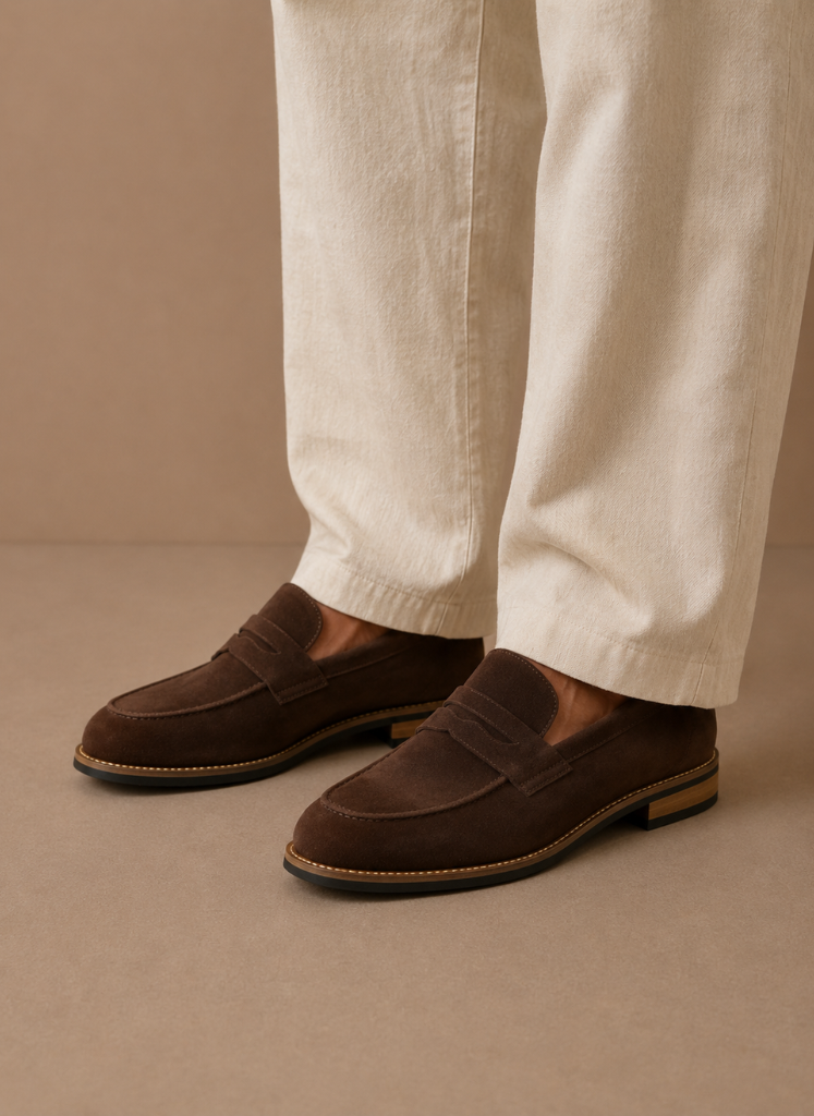 Herre Penny Loafers – Smart Casual & Formelle Suede Sko | Areleon