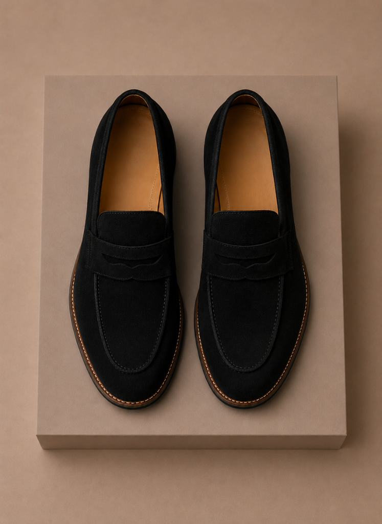Herre Penny Loafers – Smart Casual & Formelle Suede Sko | Areleon