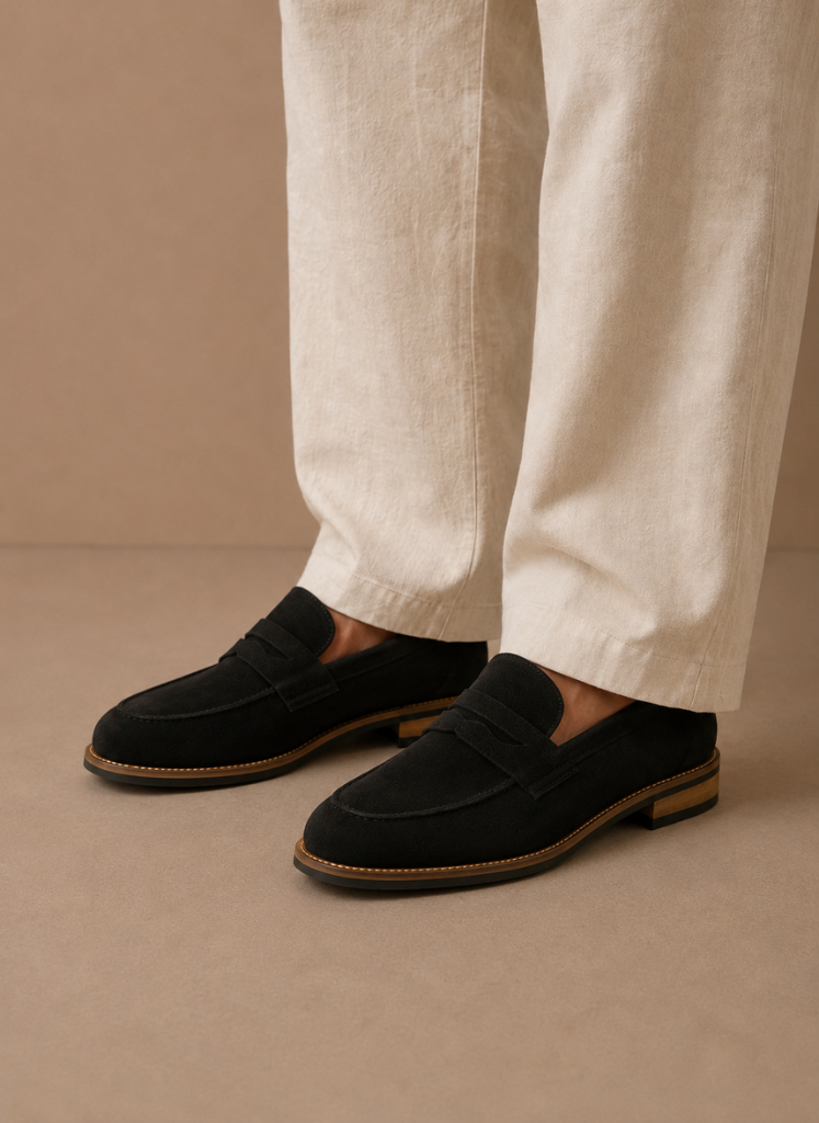 Herre Penny Loafers – Smart Casual & Formelle Suede Sko | Areleon
