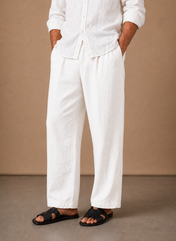 Herre Linned Stil Sommerbukser – Afslappet Pasform | Areleon