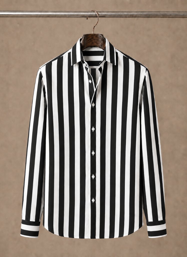 Herre Stribet Button-Down Skjorte – Sommer Smart Casual | Areleon