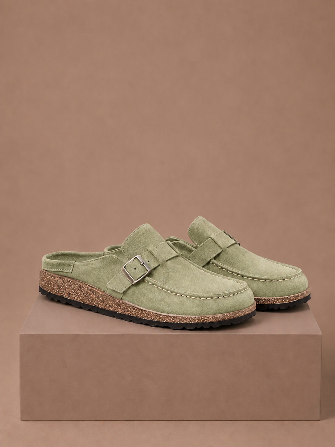 Kvindernes Suede Mule Clogs – Spænde Detalje Slip-On | Areleon