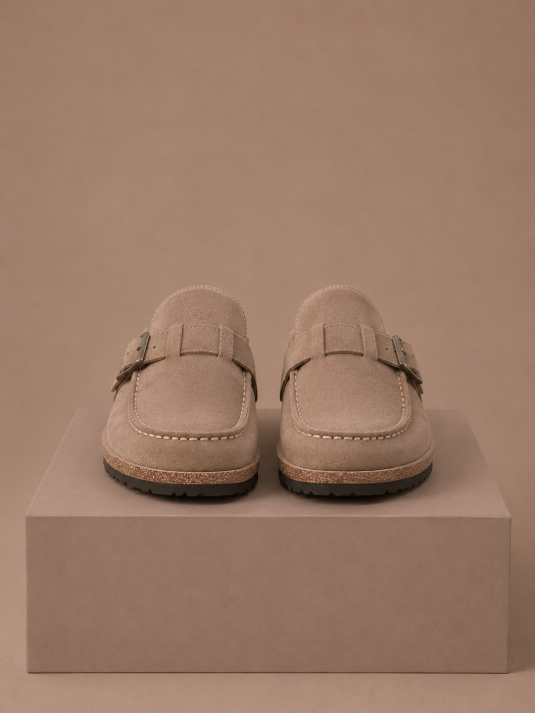 Kvindernes Suede Mule Clogs – Spænde Detalje Slip-On | Areleon