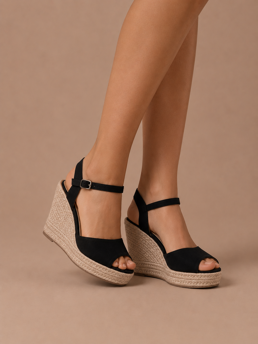 Kvinders Espadrille Wedge Sandaler – Elegant Suede Sommer | Areleon