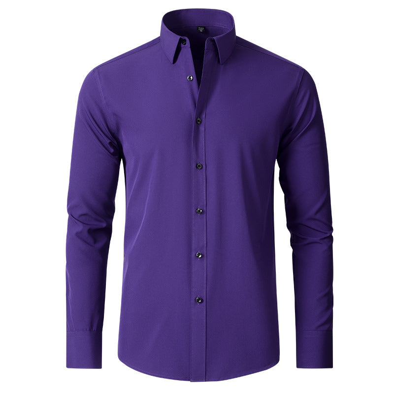 Herre Stretch Skjorte Krølfri Slim Fit Skjorte