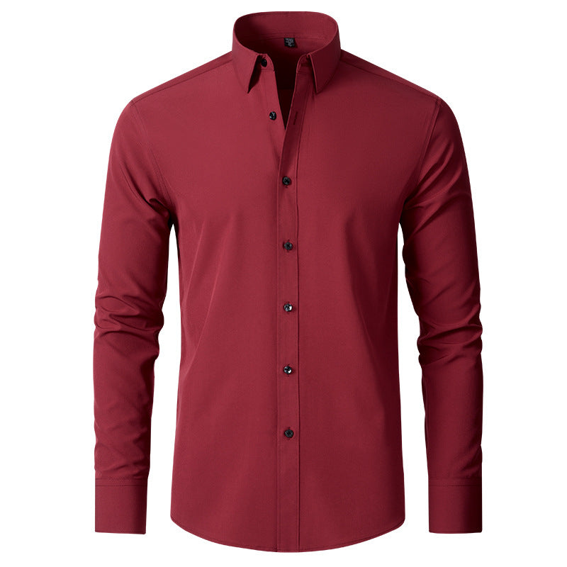 Herre Stretch Skjorte Krølfri Slim Fit Skjorte