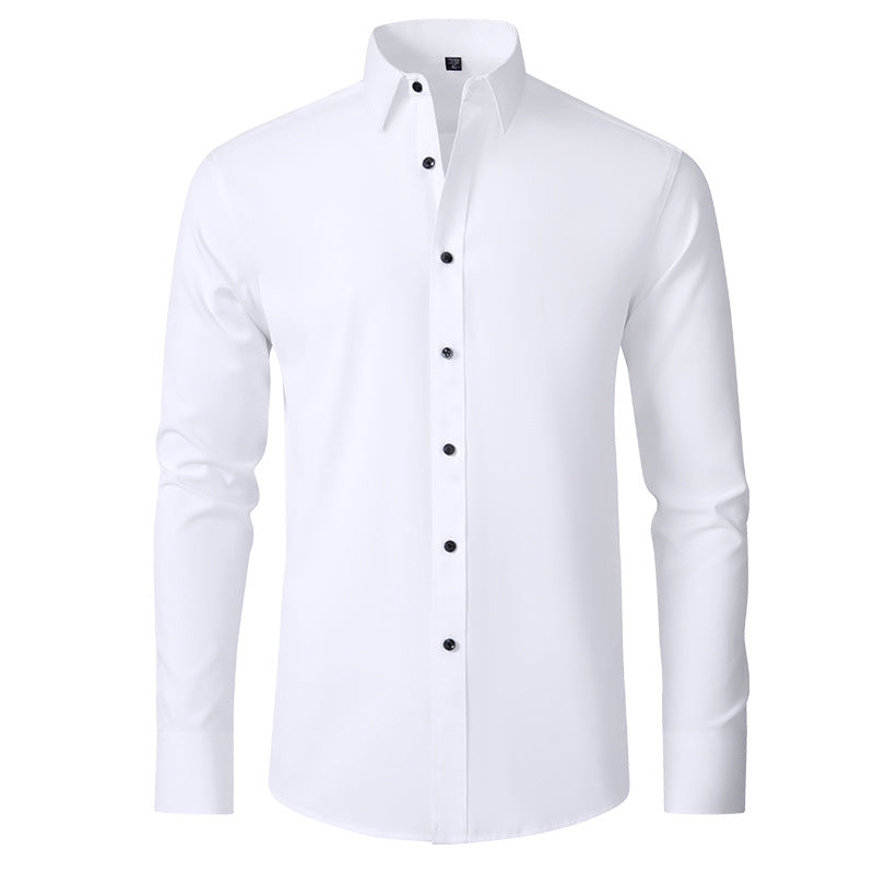 Herre Stretch Skjorte Krølfri Slim Fit Skjorte