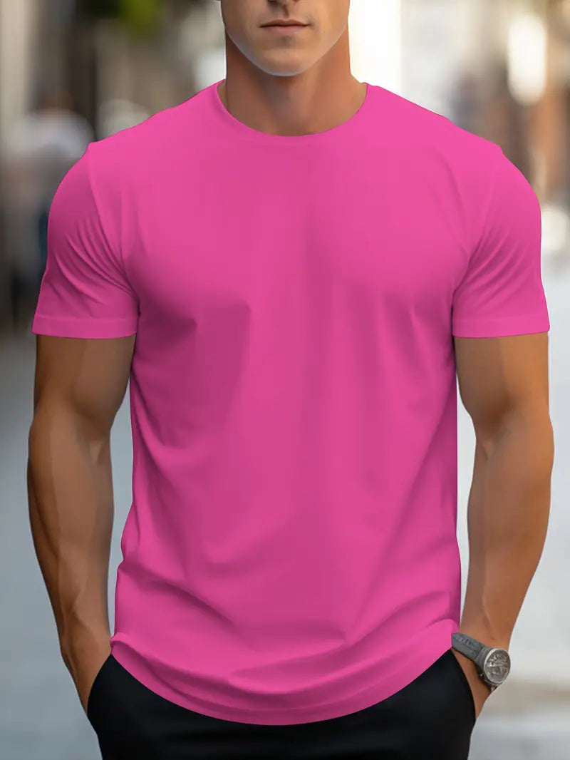Herreslank fit crew neck kortærmet essentiel T-shirt