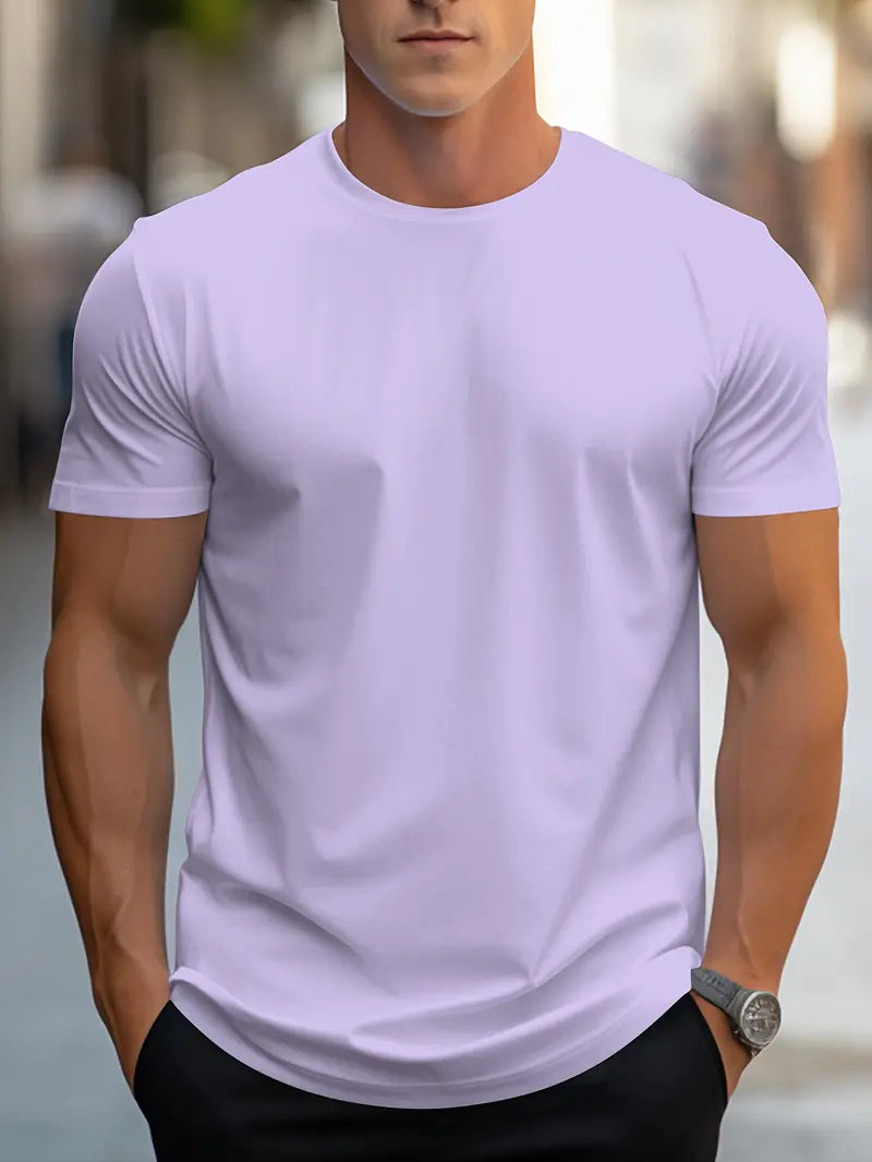 Herreslank fit crew neck kortærmet essentiel T-shirt
