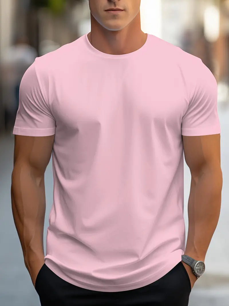 Herreslank fit crew neck kortærmet essentiel T-shirt