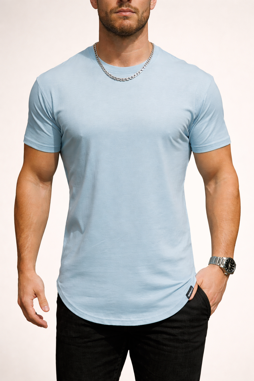 Herre Essential Cotton Blend T-Shirt – Tidsløs Stil & Daglig Komfort