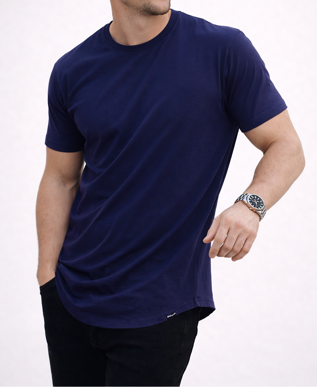 Herre Essential Cotton Blend T-Shirt – Tidsløs Stil & Daglig Komfort