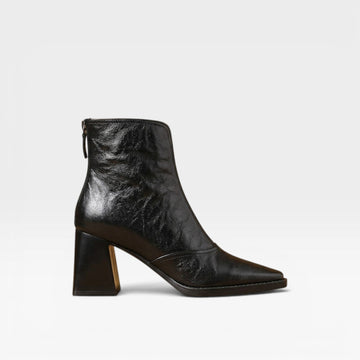 Kvinders Ankelstøvler – Elegant Firkantet Tå Chunky Blokhæls Slip-On Stil