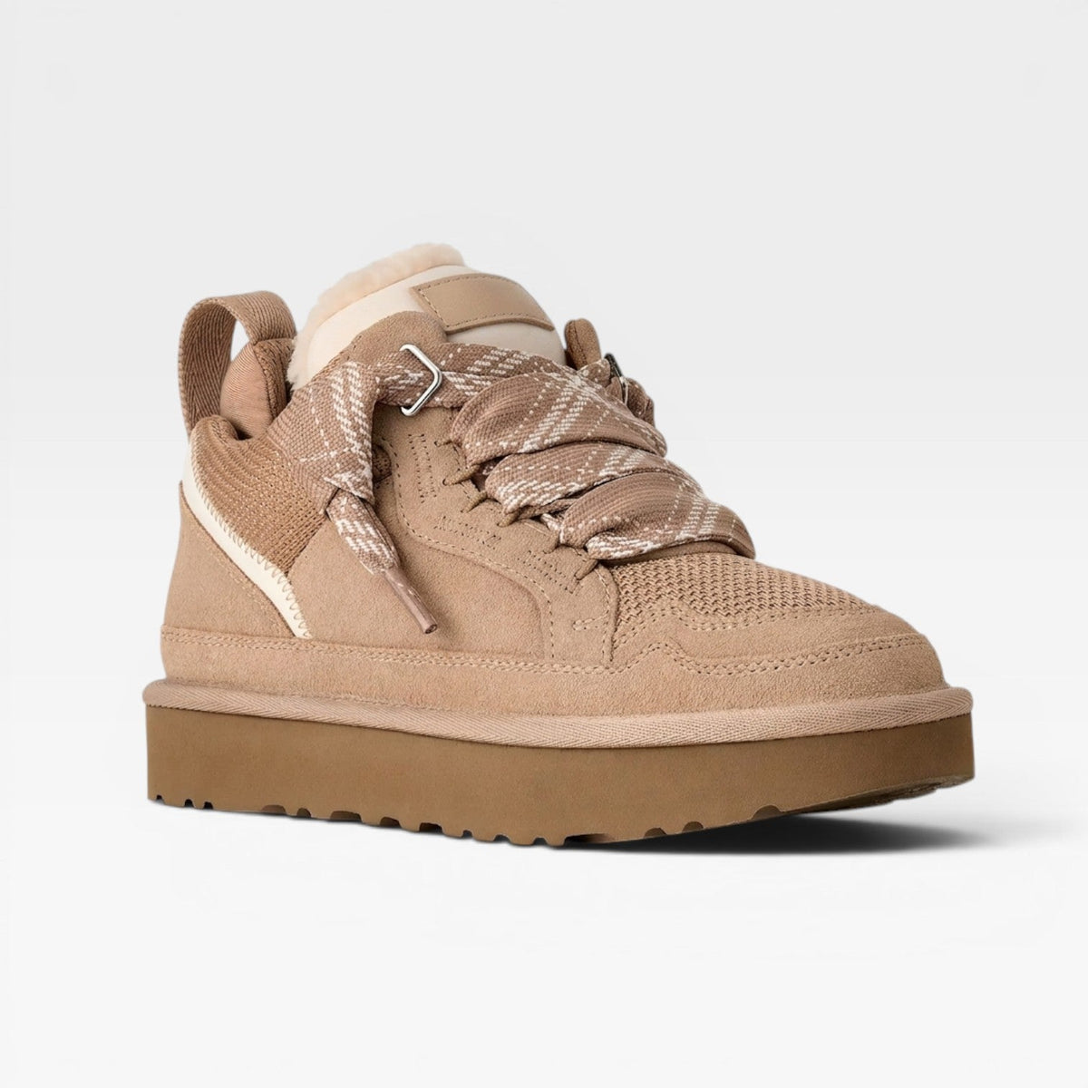 Kvinders Shearling Forede Sneakers – Lækre Ægte Suede Chunky Træningssko
