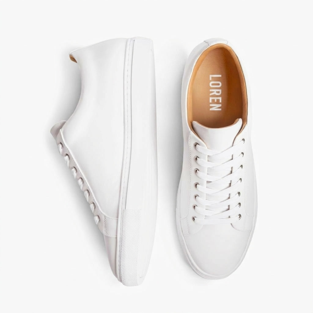 Herre Ægte Læder Low-Top Sneakers
