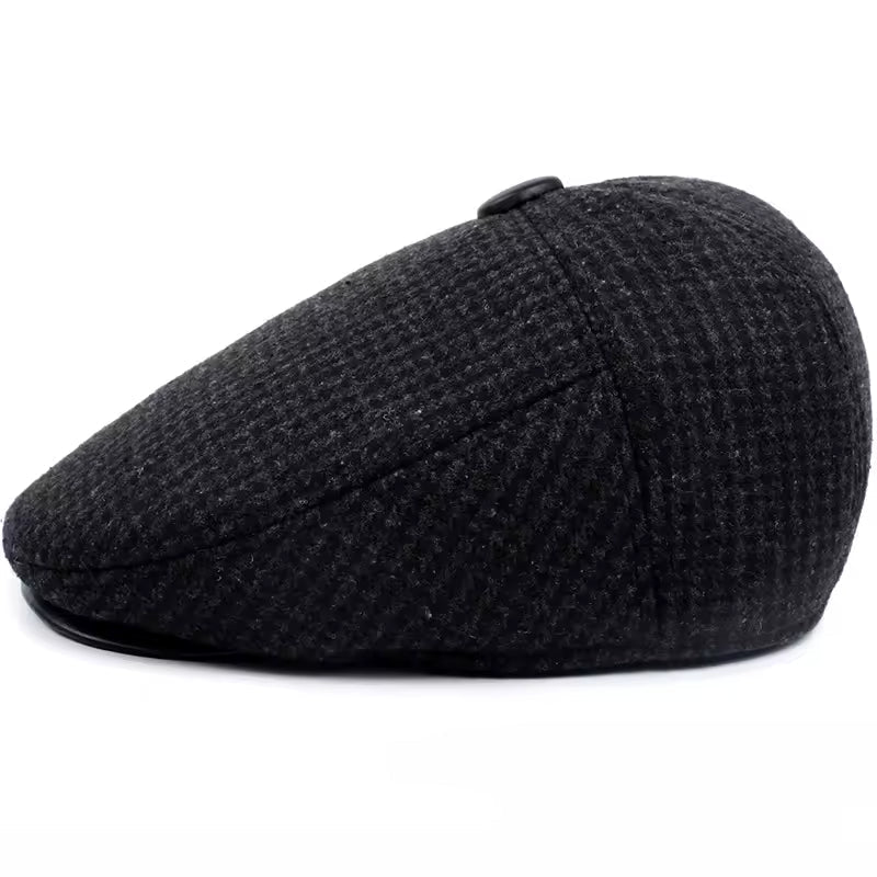 Woll-Schiebermütze mit Ohrenklappen