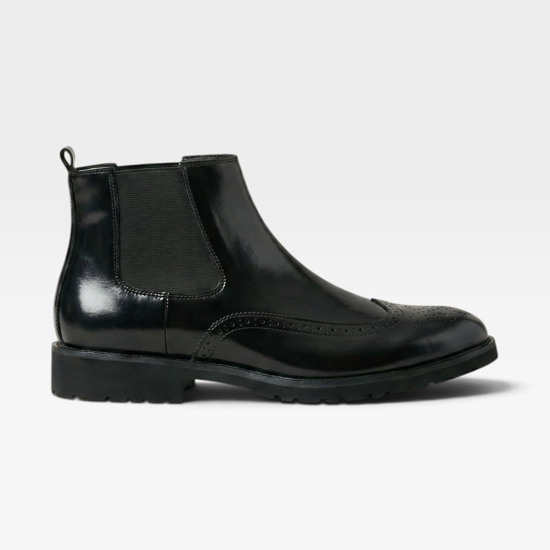 Herre Brogue Chelsea Støvler – Wingtip Slip On Smart Casual Støvler
