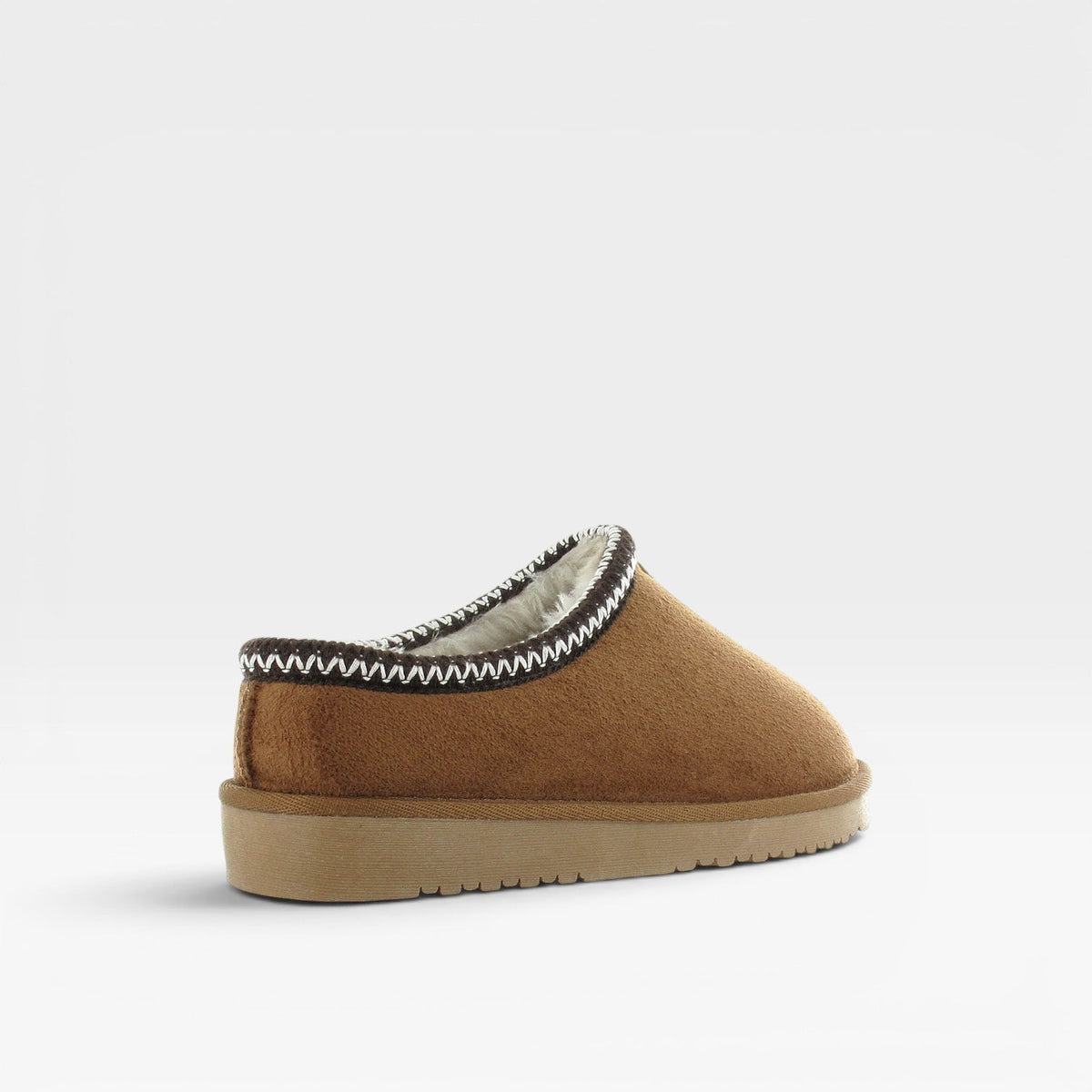 Kvindernes Faux Fur Forede Træsko – Komfortable Suede Slip On Muler til Hverdagens Varme