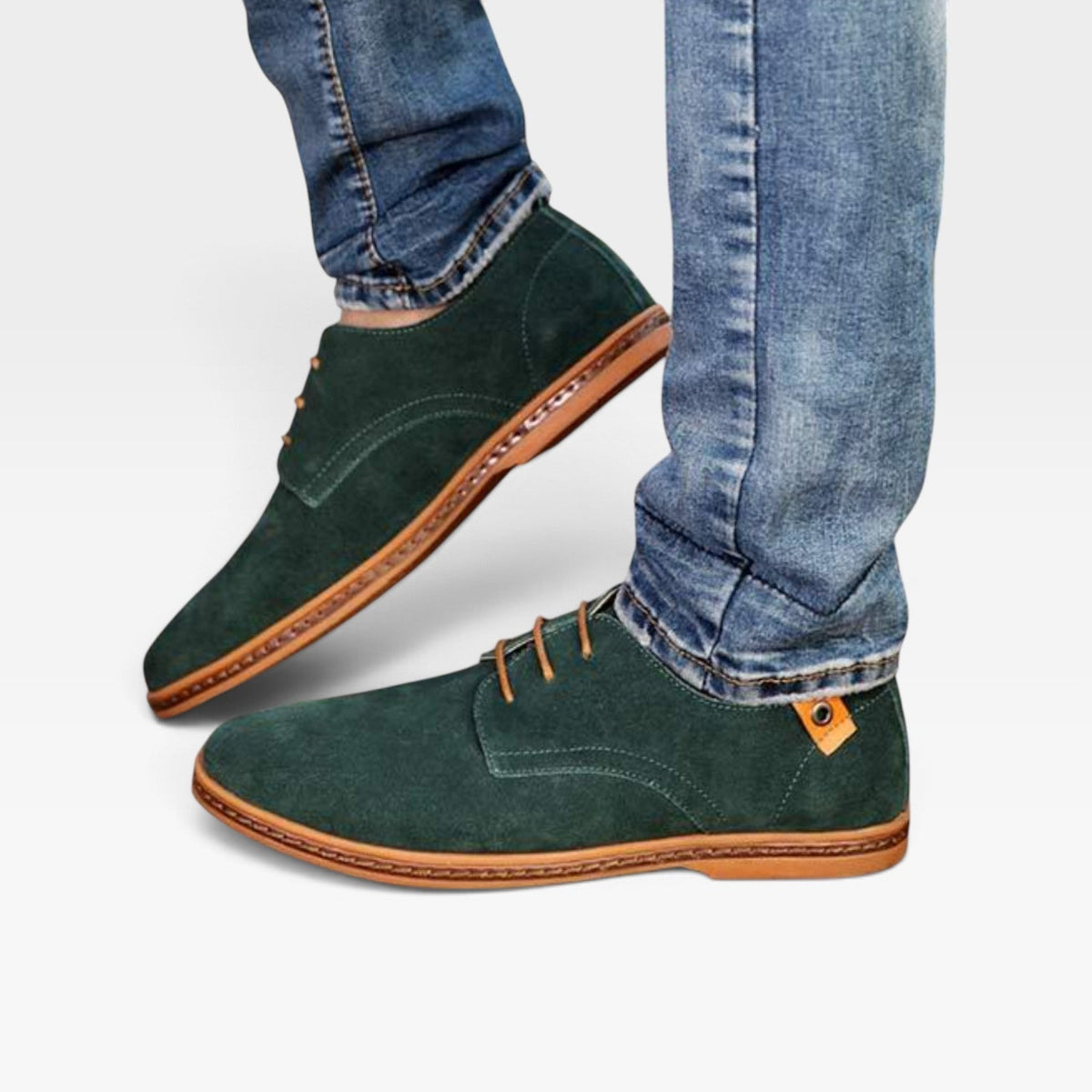 Herre Suede Snøre Derby Sko