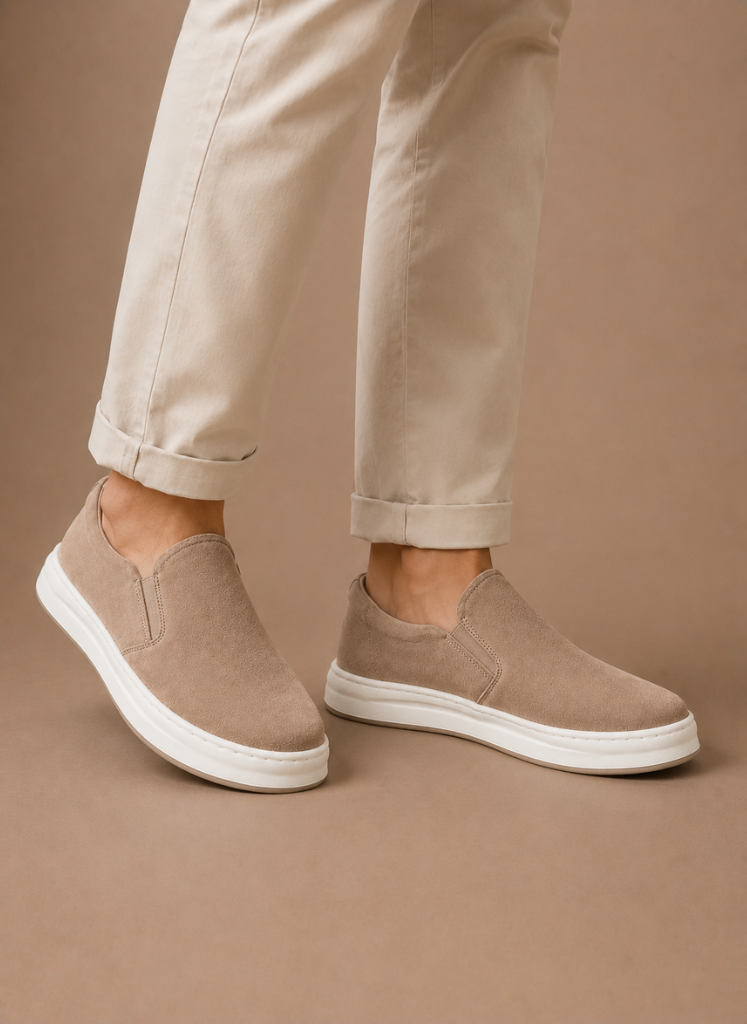 Herre Suede Slip-On Sneakers – Casual Hverdags Loafers | Areleon