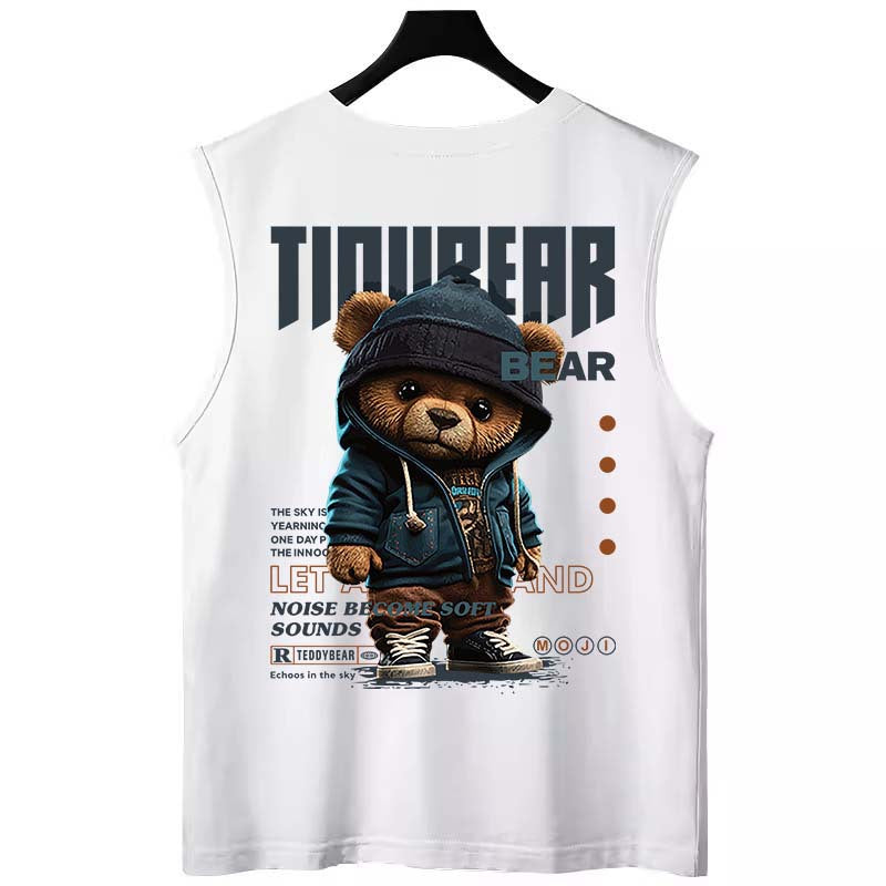 Herre Graphic Tank Top Afslappet Ærmeløs Træningsskjorte
