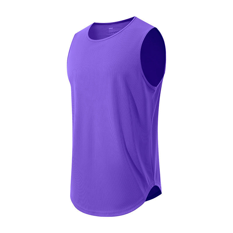 Herres Deep Armhole Quick Dry Ærmeløs Gym Vest