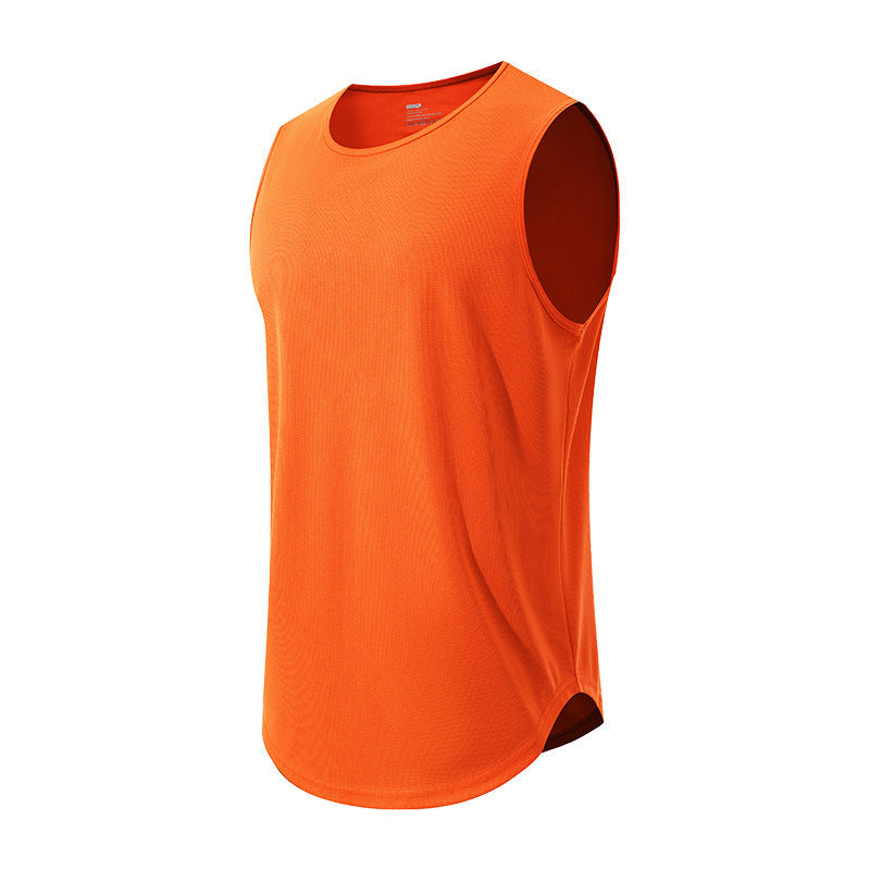 Herres Deep Armhole Quick Dry Ærmeløs Gym Vest