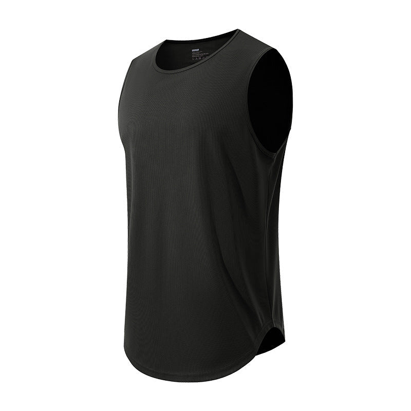 Herres Deep Armhole Quick Dry Ærmeløs Gym Vest