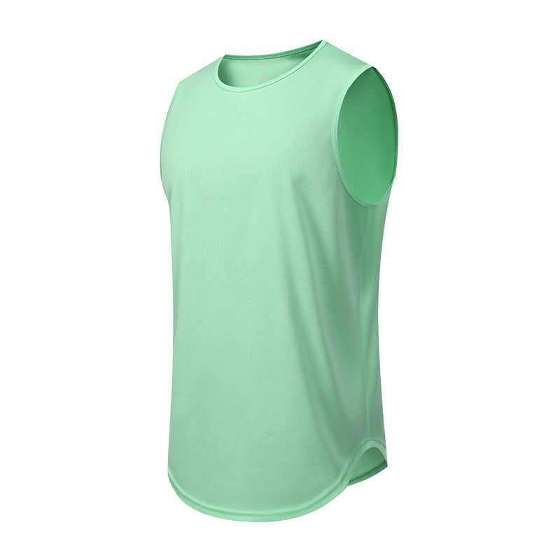 Herres Deep Armhole Hurtig Tørrende Ærmeløs Gym Vest