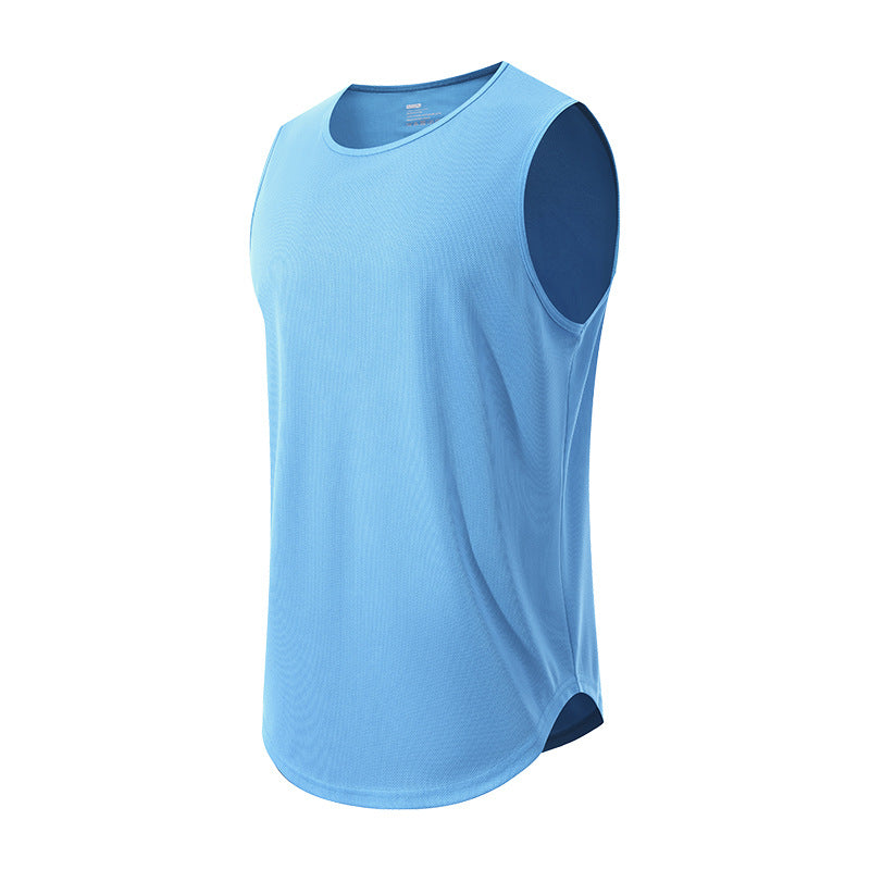 Herres Deep Armhole Hurtig Tørrende Ærmeløs Gym Vest