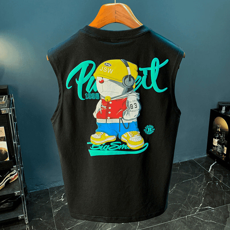Herre Sommer Uden Ærmer T-Shirt – Letvægts Casual Top
