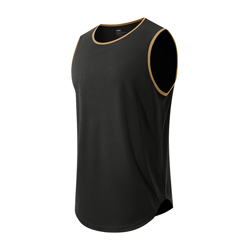 Herres Deep Armhole Hurtig Tørrende Ærmeløs Gym Vest