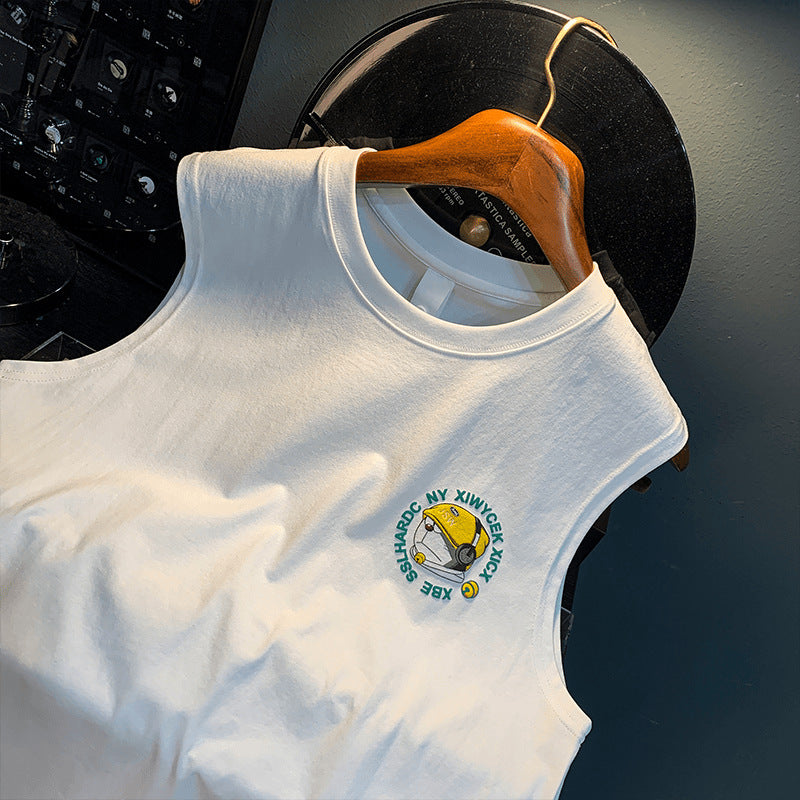 Herre Sommer Uden Ærmer T-Shirt – Letvægts Casual Top