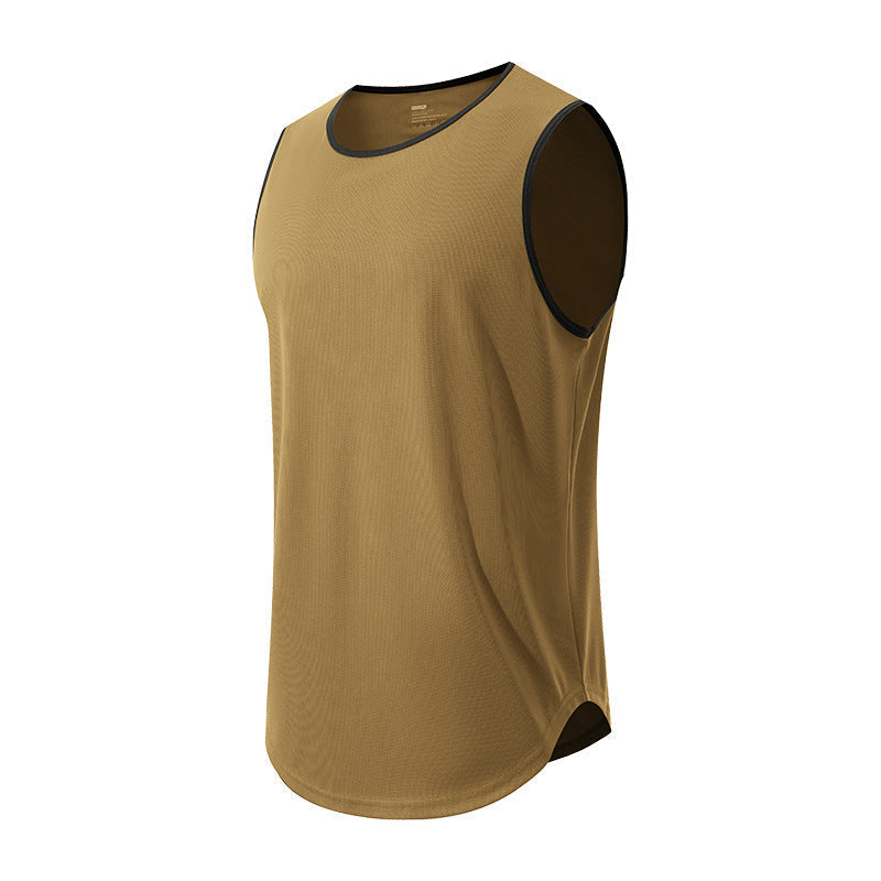 Herres Deep Armhole Hurtig Tørrende Ærmeløs Gym Vest