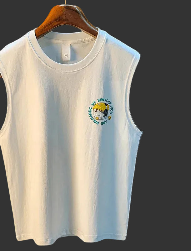 Herre Sommer Uden Ærmer T-Shirt – Letvægts Casual Top