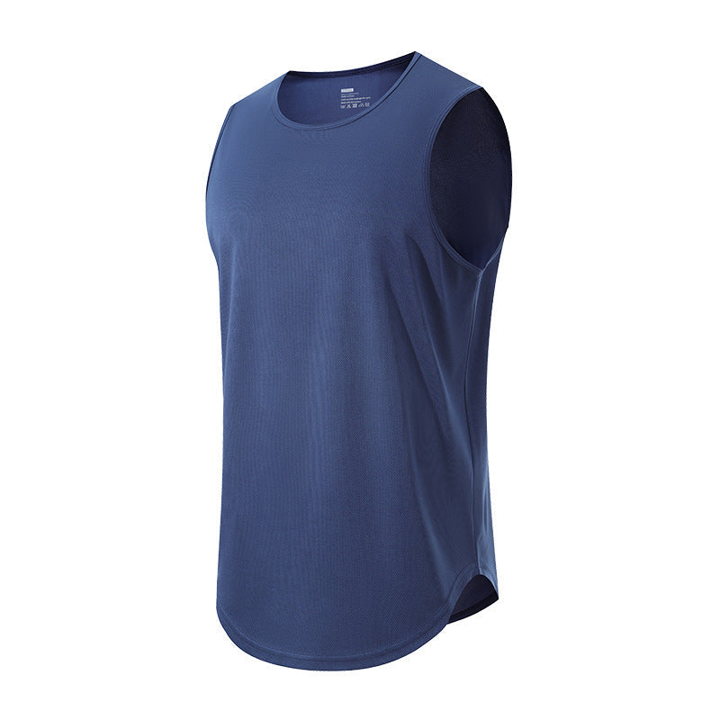 Herres Deep Armhole Quick Dry Ærmeløs Gym Vest