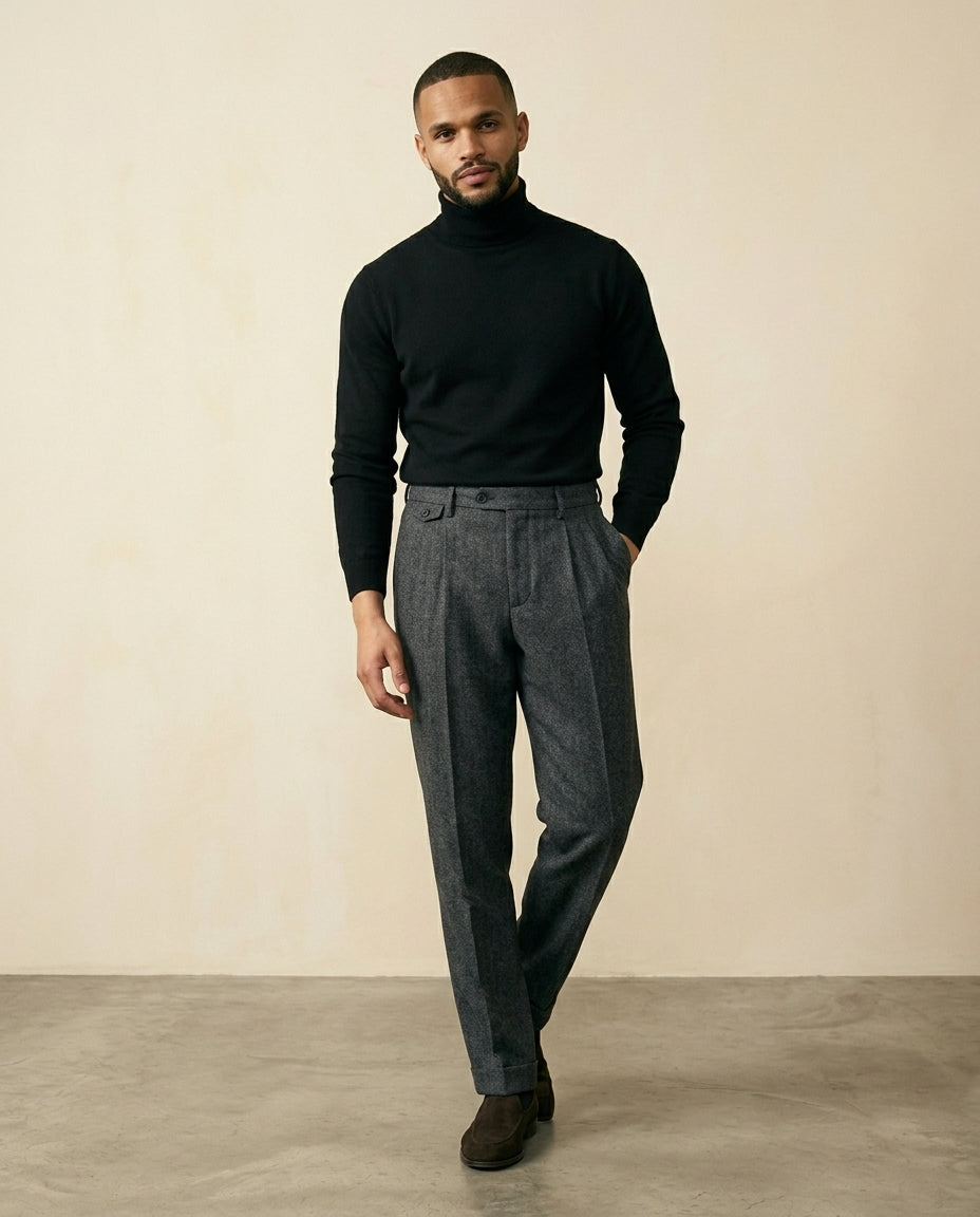 Herringbone Plisseret Bukser