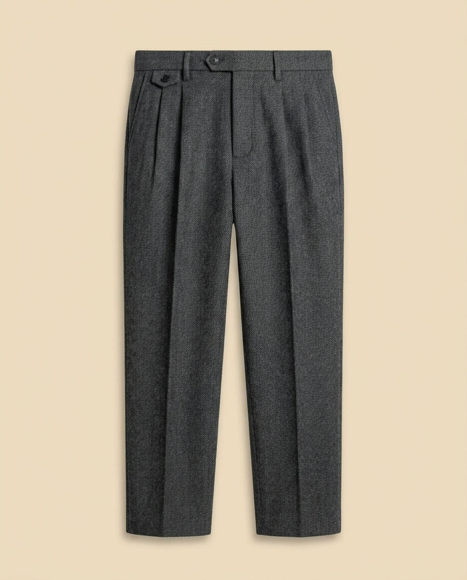Herringbone Plisseret Bukser